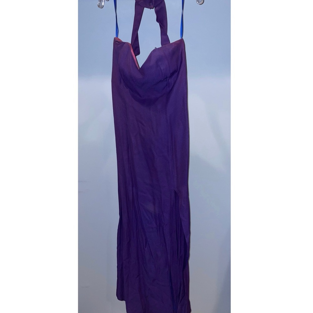 Purple floor length gown